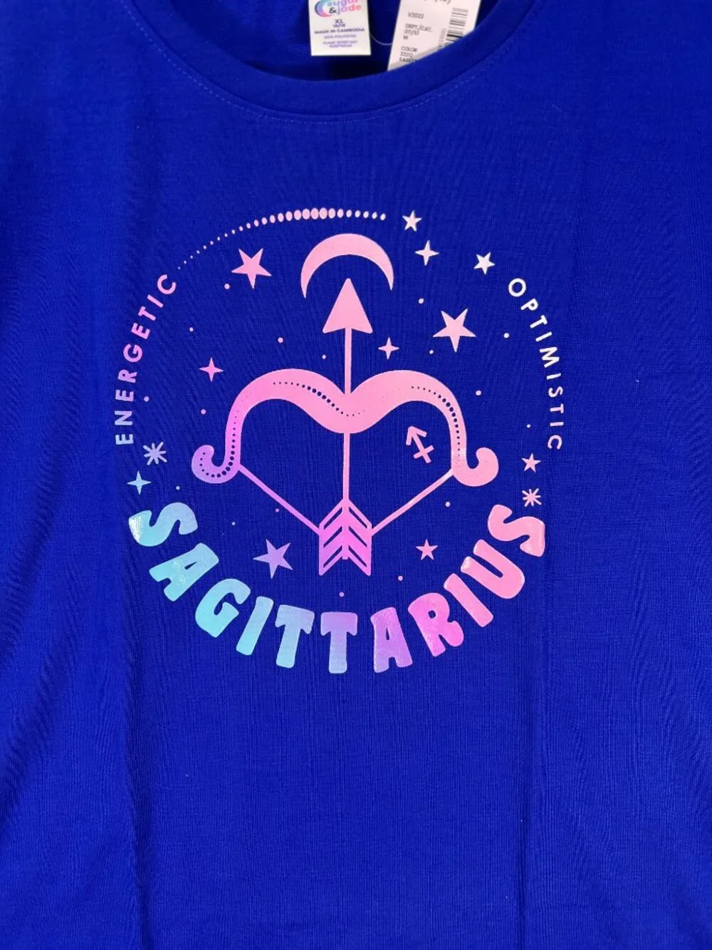Sugar & Jade Girls Pajama XL (16-18) Graphic Tee Zodiac Sagittarius NWT